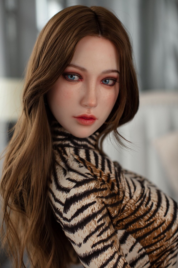 160cm C Cup TPE Body&Silicone Head Brunette Petite Breasts Amber Eyes Asian Sex Doll Gallery 5