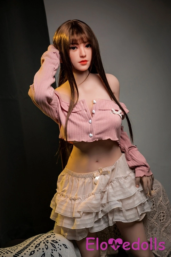 160cm D Cup TPE Amber Eyes Thin Lips Brunette Sex Doll Detail View 4