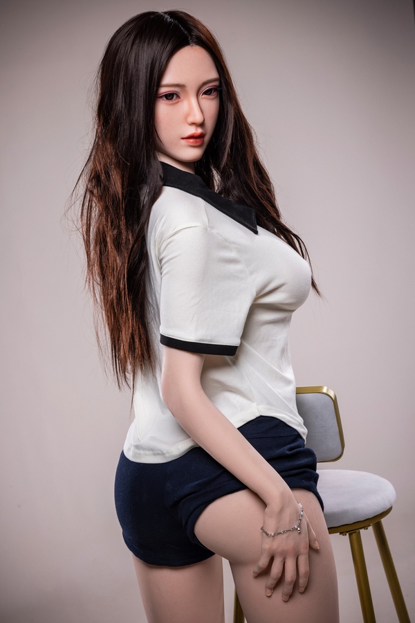 170cm C Cup TPE&Silicone Gray Eyes Small Breasts Black Sex Doll Detail View 2